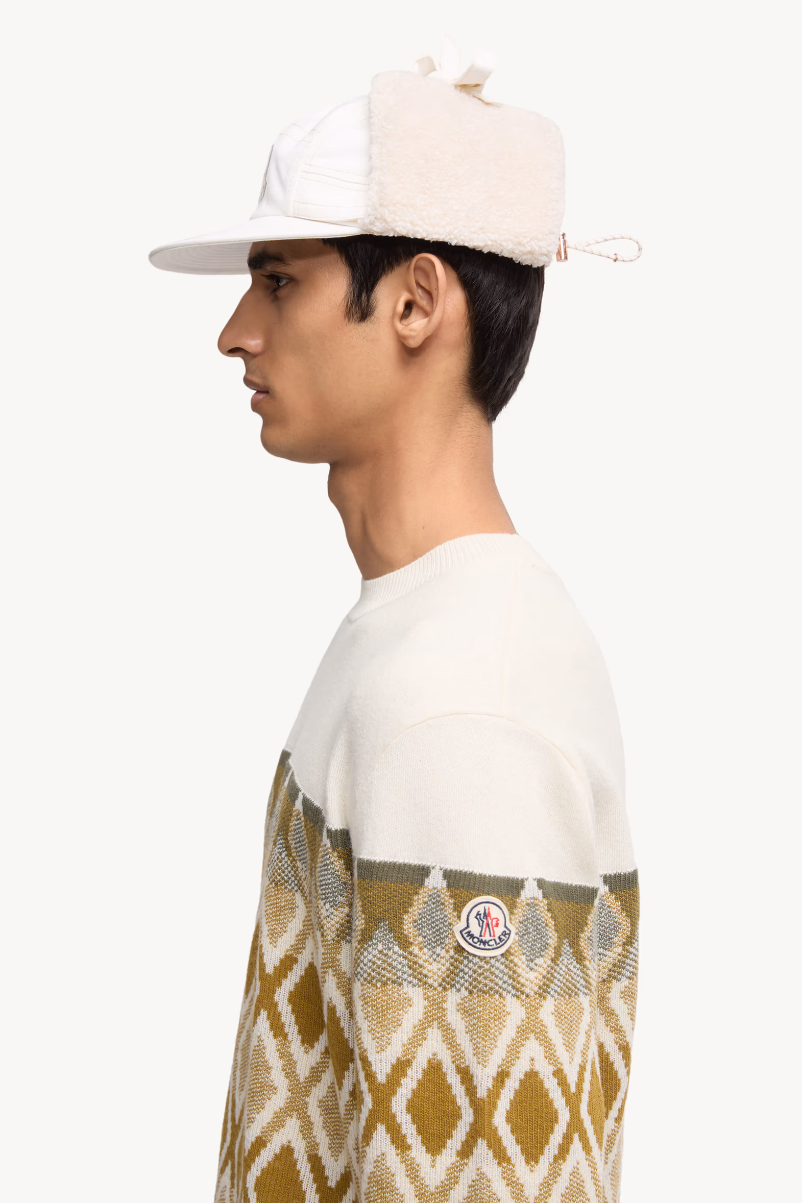 Rhombus Pattern Wool Sweater Men Multicolour Moncler 4